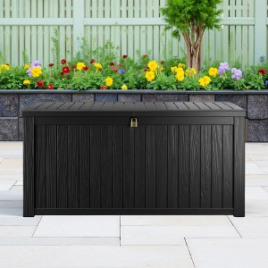 Wooakway 180 Gallon Waterproof All-Weather Storage Box Deck Box Indoor and Outdoor Use - 1 of 4