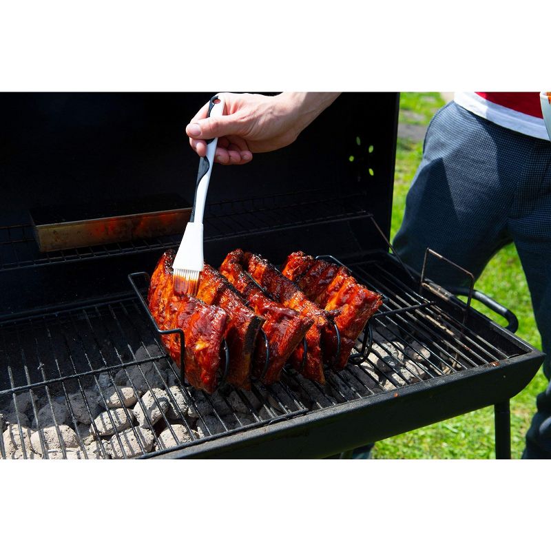 MOUNTAIN GRILLERS BBQ Rib Racks for Smoking, Sturdy & Non Stick, Holds Up to 5 Baby Back Ribs, Black, 3 of 5