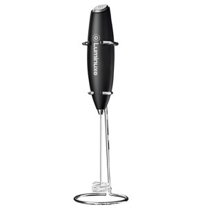 Luminuxe Milk Frother with Stand, Powerful Handheld Cordless Stainless Steel Frother, Foam Maker for Coffee, Cappuccino, Latte and Matcha Drinks - 1 of 4