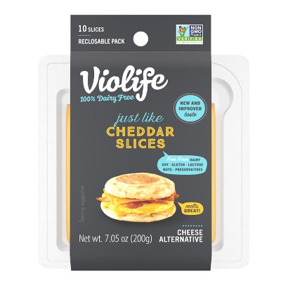 Violife Just Like Cheddar Slices Vegan Cheese Alternative - 7.05oz/10ct