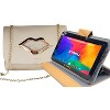 LINSAY 7" 128GB STORAGE New Android 15 Tablet Bundle with Cream Protective PU leather Case, Fashion Kiss Handbag and Pen Stylus - 3 of 3