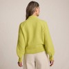 Lands' End Women's Fuzzy Turtleneck Lantern Sleeve Jacquard Sweater - 2 of 4