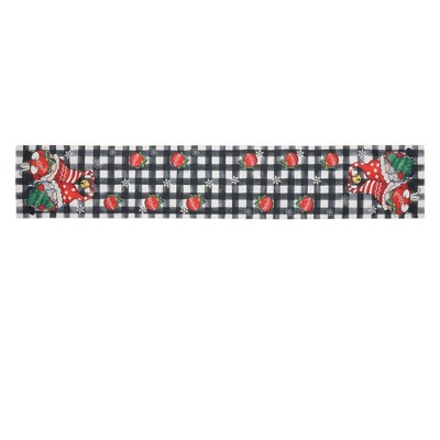 Unique Bargains Christmas Table Runner Red Green Black 72"x13" 1 Pc