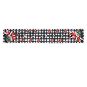 Unique Bargains Christmas Table Runner Red Green Black 72"x13" 1 Pc - 1 of 4