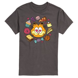Men's - Garfield - Garfield Hearts Food Short Sleeve Graphic T-Shirt - 1 of 4