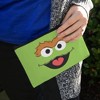 Sesame Street Oscar The Grouch Face Makeup Cosmetic Bag Organizer Pouch - 3 of 4