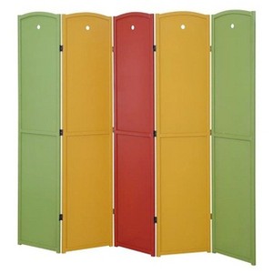 3 or 5 Panel Room Divider Wooden Privacy Screen Classroom Children - 1 of 2