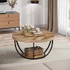 LITTLE TREE 2 Tier Round Coffee Table Brown - 4 of 4