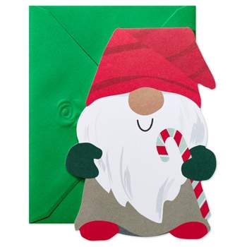 10ct Gnome with a Candy Cane Blank Christmas Cards