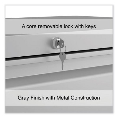Light Gray Steel 2-Drawer Lockable Lateral File Cabinet