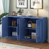 Buffet Cabinet with Storage, 4-Door Vintage Fluted Sideboard Cabinet with Adjustable Shelves for Dining Room, Kitchen, and Living Room - 3 of 4