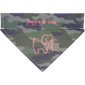 Pavilion Gift Company - Camo - 12" x 8" Canvas Slip on Pet Bandana - Pet Apparel Accessories - 1 of 4
