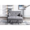 NicBex Upholstered Loveseat Sofa Modern 3 In 1 Convertible Sleeper Sofa Bed with Side Pockets and 2 Pillows for Living Room,Apartment - 3 of 4