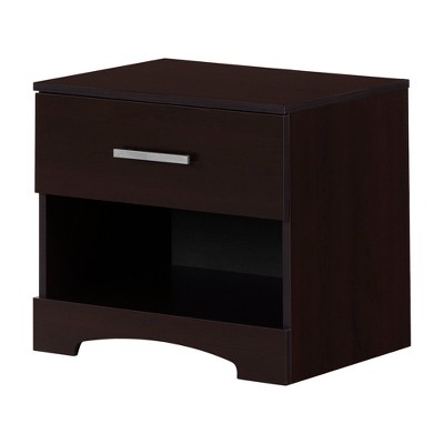 South Shore Gramercy Nightstand with Drawer Chocolate