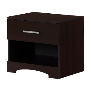 South Shore Gramercy Nightstand with Drawer Chocolate - 1 of 4