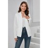Womens Blazer Jackets Business Casual Long Sleeve Open Front Work Office Blazers Notch Collar Button Suit Jackets - 3 of 4