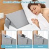 YEERSWAG King Size Headboard Pillow Bed Filler Support Foam Wedge Pillow Gray - 3 of 4
