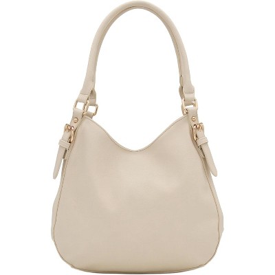 Paaaawaters Lightweight 3 Compartment Faux Leather Medium Hobo Bag