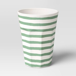 18oz Melamine Tumbler Green Striped - Room Essentials™ - 1 of 3