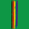 Adult Design By Humans Pride Rainbow Vertical Stripe By alphalezbean T-Shirt - 2 of 2