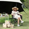 Compact Directors Outdoor Portable Camp Chair - Garvee: Foldable Steel Frame, Armrests, with storage bag - 2 of 4