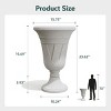 SEVOBAL 15.7" Planters Flower Pot 2-Pack Flower Pots with Award-Winning Design Indoor Outdoor Plants Green Plant Patio, Gold, 15.76"*15.76"*23.64" - 3 of 4