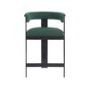 Meridian Furniture,Romeo Green Boucle Fabric Counter Stool, Set of 2 - 3 of 4