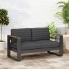 Giovanna Outdoor Aluminum Loveseat with Cushions: Weather-Resistant, UV-Protected - Christopher Knight Home - 2 of 4
