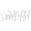 vidaXL Christmas Decoration Lighted Reindeer and Sleigh with LEDs Acrylic - Warm White 16.9" x 4.3" x 21.7" (6 pcs) - 3 of 4