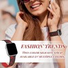 HTUTWOO Rose Floral Engraved Apple Watch Band, Two-Tone Silicone Strap 38/40/41/42/44/45/49mm for iWatch Series 11 10 9 8 7 6 5 4 3 2 1 SE Ultra - 3 of 4