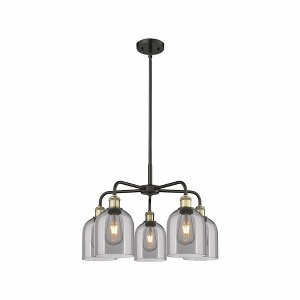 Bella - 5 Light Stem Hung Chandelier In Industrial Style-15 Inches Tall and 23.5 Inches Wide - 1 of 1