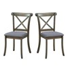NicBex  Set of 2  Wood Classic Cross-Back Dining Chairs,Farmhouse Armless Chairs for Kitchen,Living Room - 4 of 4
