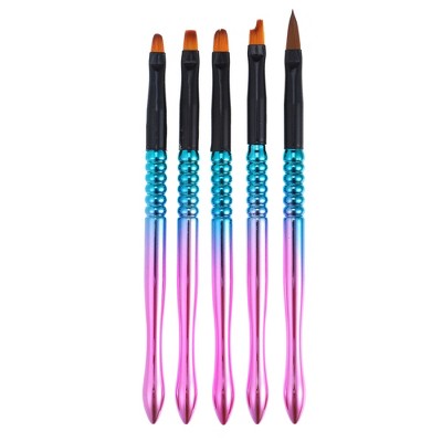 Unique Bargains Aluminum Nail Art Liner Brushes Rose Gold Tone 1 Pc : Target