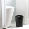 Racxily Basic Plastic 2.64 Gallon Wastebasket in Rich Black for Bathroom, Bedroom or Office - 2 of 4