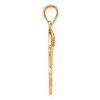 Black Bow Jewelry 14k Yellow and Rose Gold, Two Tone Dolphin with Heart Pendant - 2 of 4