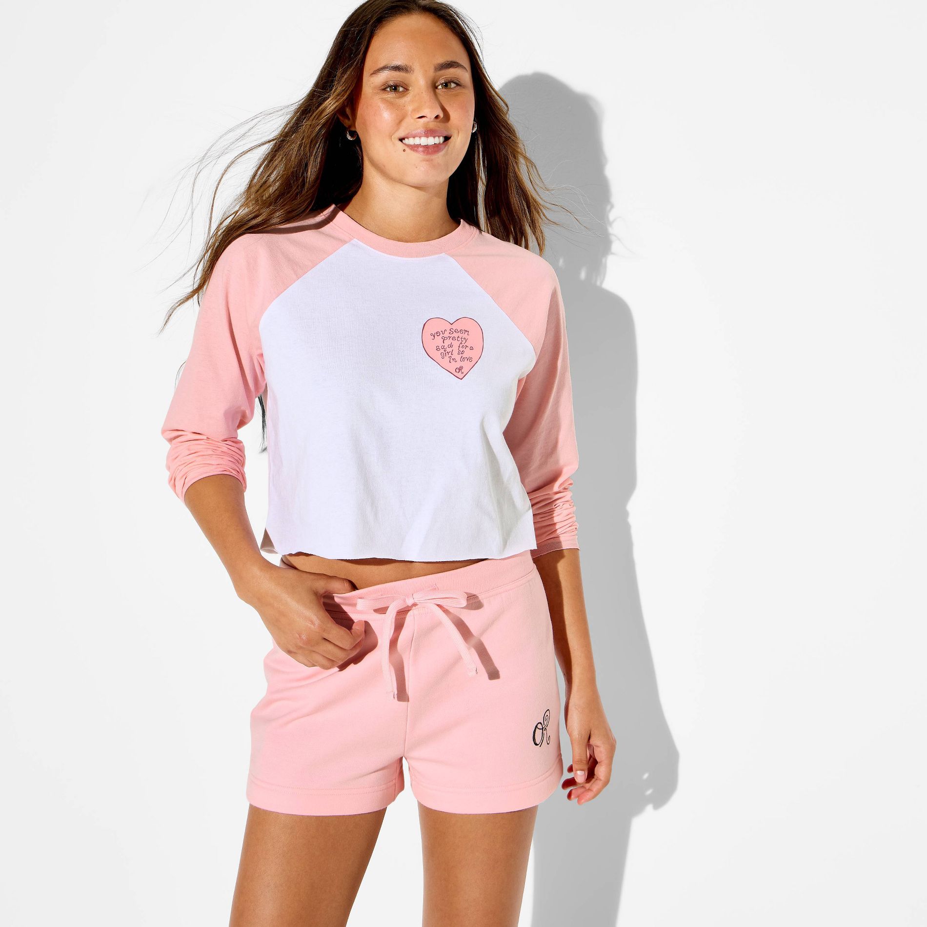 Women's Olivia Rodrigo Raglan Long Sleeve Graphic T-Shirt - White
