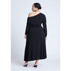 ELOQUII Women's Plus Size Knit Shirred Dress - 4 of 4