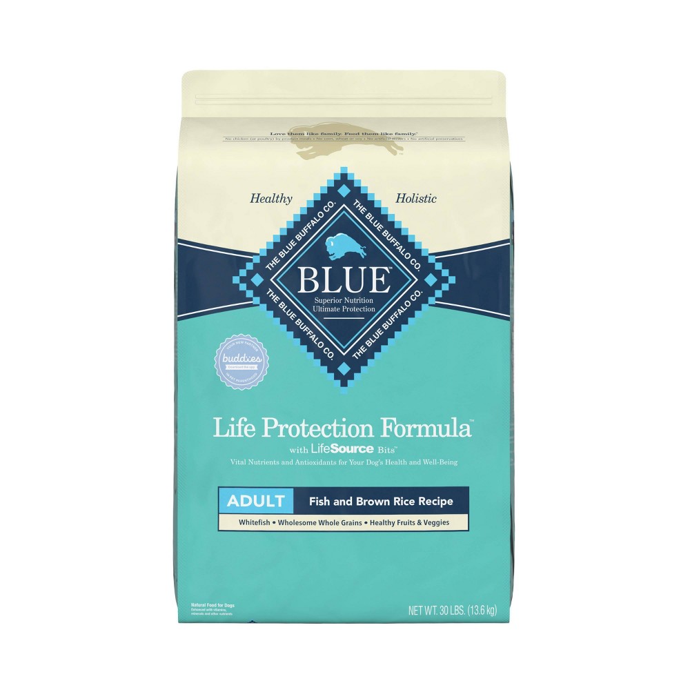 Blue Buffalo Fish & Brown Rice Recipe Adult Dry Dog Food - 30lbs