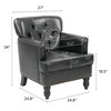 APRILSOUL34.00"Hengming Living leisure Upholstered Fabric Club Sofas - 2 of 4
