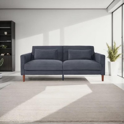 NicBex Couches for Living Room 74.2" Oversized Deep Seat Loveseat Sofa Couch Linen Upholstered 2 seat Sofa with Toss Pillows