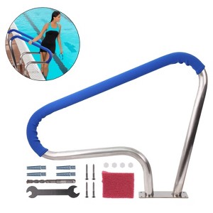 Pool Rail, 304 Stainless Steel 370LBS Load Capacity Silver Rustproof Pool Handrail - 1 of 4