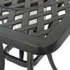 Maggift Patio End Tables, Stylish End Tables for Indoor and Outdoor Use, Ideal for Gardens, Backyard, Special Design, Black, 21"*21"*25" - 4 of 4