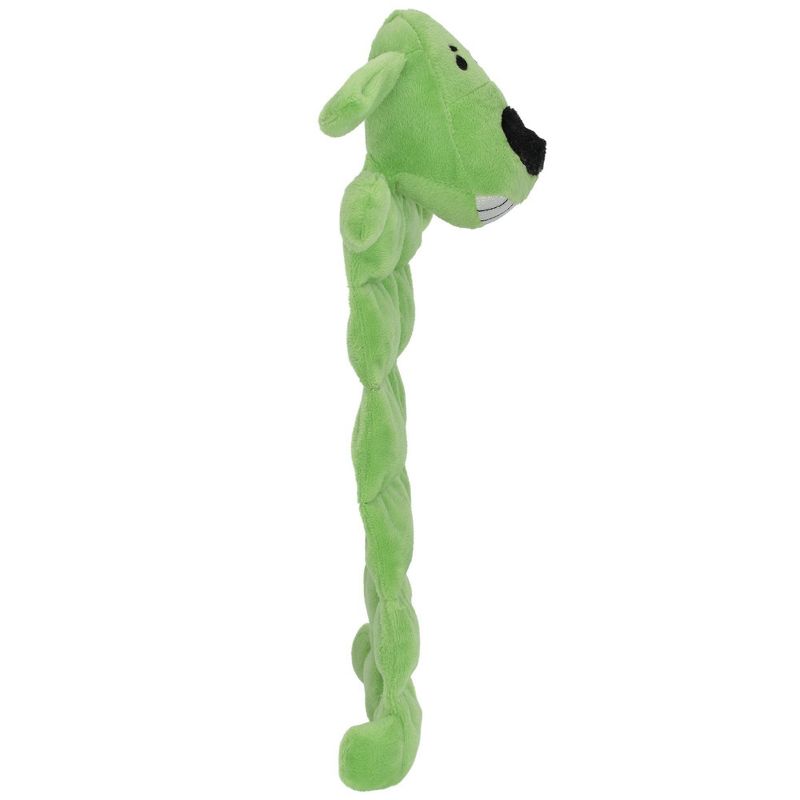Multipet Loofa Squeaker Mat Dog Toy - Green - 12&#34;, 3 of 4