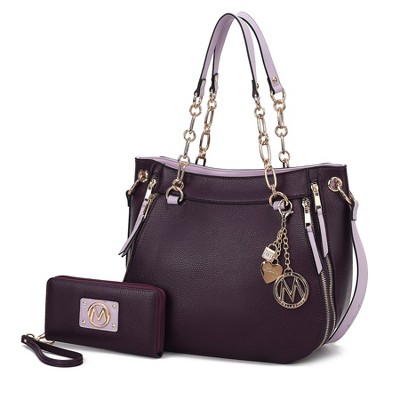 MKF Collection Lina Vegan Leather Shoulder Bag and Wallet by Mia K