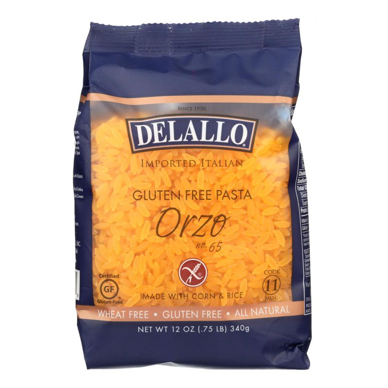 DeLallo Gluten-Free Orzo Pasta - Case of 12/12 oz, 2 of 7