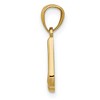 Black Bow Jewelry 14k Yellow Gold Small 2D Double Note Pendant, 8mm (5/16 inch) - 2 of 4
