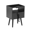 Natural 15.75" Rattan End Table with Power Outlet, USB Ports, Drawer and Solid Wood Legs - Modern Nightstand/Side Table - 3 of 4