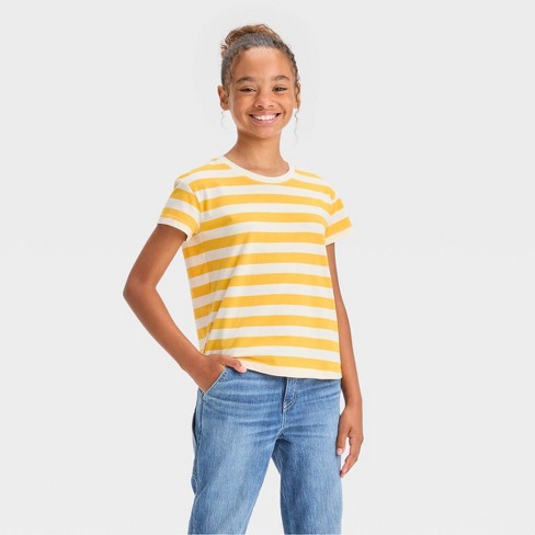 Girls' Relaxed Fit Short Sleeve T-shirt - Cat & Jack™ Charcoal Gray M :  Target