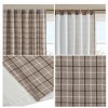 MAYEERTY 50x95" Plaid Rod Pocket and Back Tab Curtain Panel with Fleece Lining Brown - 3 of 4