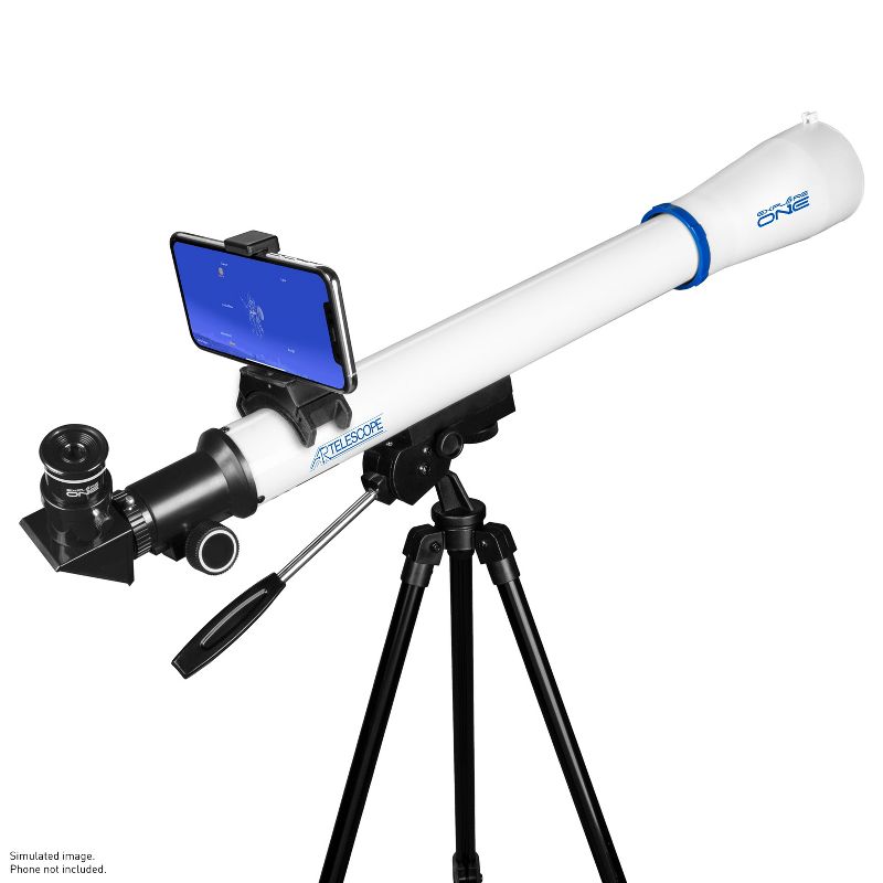 Explore One STARAPP - 50mm Refractor Telescope w/ Panhandle Mount and Astronomy APP, 2 of 9